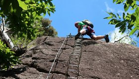 Stufe Oberhalb des Netzblockes - Ferrata Pietro Biasini 