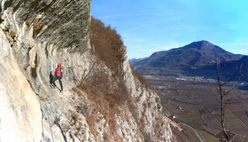 Das schöne Band im letzten Teil des Sentiero delle Stel - Klettersteig