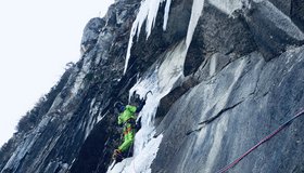 Simon Gietl in der Route "Kaffee Coretto" (c) Florian Harrasser