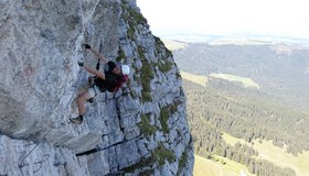 In der D-Variante der Ferrata de la Face.