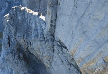 Jonas Schild in DüDaDo im Nirgendwo -Scheideggwetterhorn © John Thornton 