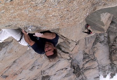 Alexander Huber berfreit 'Vioe Petit' (8b) am Grand Capucin