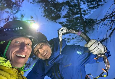 Die Freude nach der Erstbegehung der Black Pearl