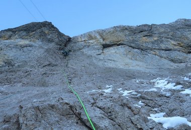 Die zweite Seillänge (am 19.12.20) (c) M. Schuster