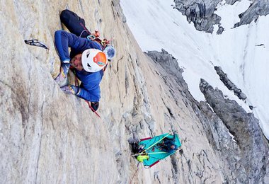 In der der Route Forum (800 m, 22 Seillängen, 7c max)