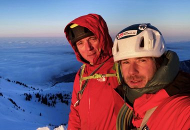 Den Gipfel erreichten wir im letzten Licht des Tages. Foto F. Miller