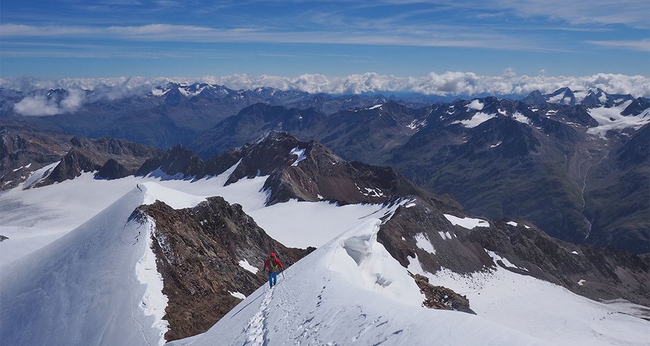 Beim Aufstieg auf die Wildspitze.