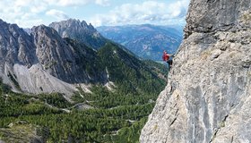 Die Ecke vor der 2-Seilbrücke - Laserz Klettersteig