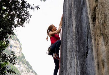 Angelika Rainer in Pungitopo, 8c+ (c) Marco Servalli 