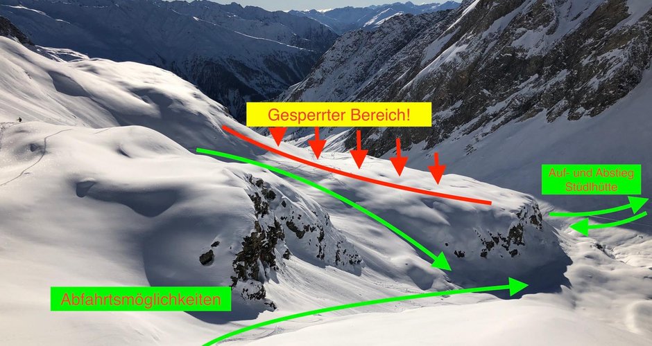 Sperre am Großglockner Normalweg von Süden (c) ÖAK