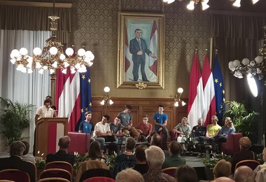 Die Jungen Alpinisten wurden für ein an diesem Abend für Wetteifern der Alpinen Vereine missbraucht