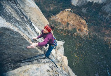 Babsi Zangerl in Freerider (7c+) am El Capitan; Foto: Miya Tsudome