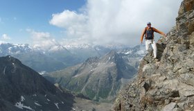 Am Eigentlichen "Kletterstieg" auf den Piz Julier