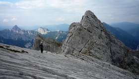 Auf dem flachen Dachlgrat