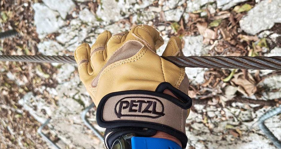 Die Petzl Cordex Plus Klettersteighandschuhe 