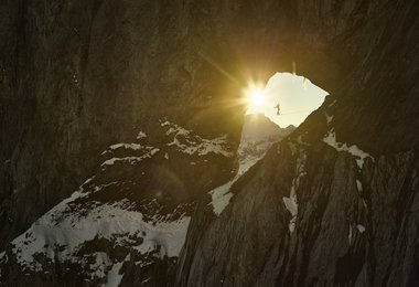 Stephan Siegrist im Martinsloch (c) Stefan Schlumpf
