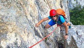 Der Ausstieg am großen Turm der Kluckner Sartori - Parete Dallas