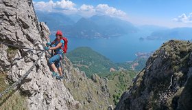 Toller Blick auf den Comer See (Ferrata Centenario C.A.O.)