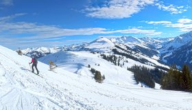 Kurz vor dem Hahnkopf - Skitour Schatzberg im Alpbachtal.