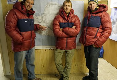 Das Team v.l.n.r. Marc Sedon, Leo Houlding, Jean Burgun (c) Berghaus