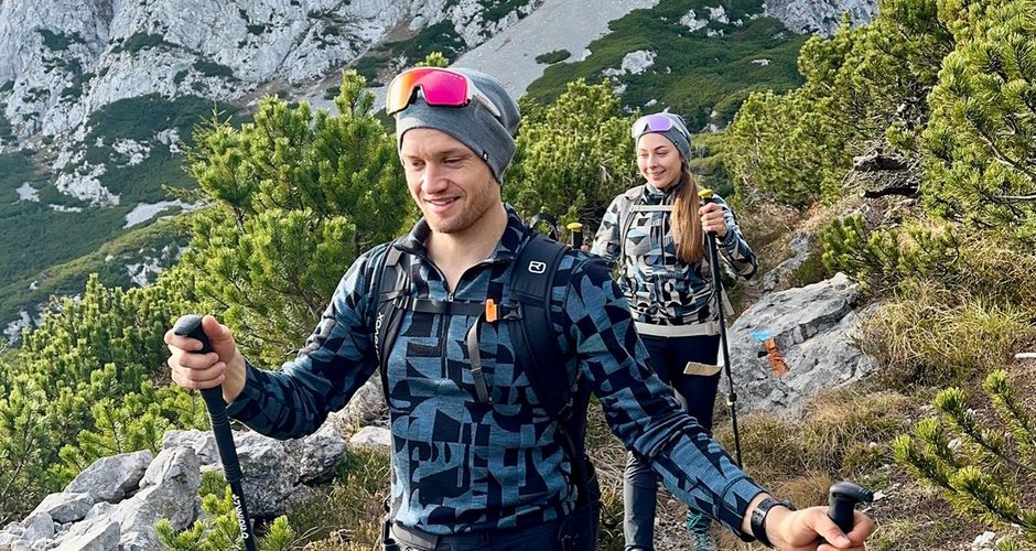 Zwiebel - Baselayer mit geöffnetem Zip zur besseren Wärmeabgabe (ODLO Natural Merino Warm Base Layer Half Zip)