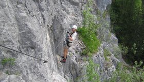 Auf der oberen Seilbrücke