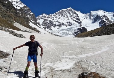Am Ende der Abfahrt kurz vor der Hütte.