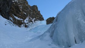 Die letzten Meter der Eisrinne.