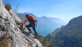 Perfekter Seeblick beim Ausstieg der Il sogno di Carlo - Cima Capi