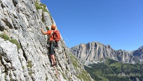 In der ersten Seillänge.