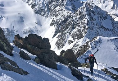Unterhalb des Gipfels beim Aufstieg zum Großen Trögler.