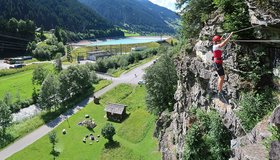 Das Highlight ist die Seilbrücke - Klettersteig Rifa im Montafon