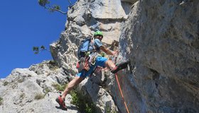 Günter Rattay in der 11. Seillänge