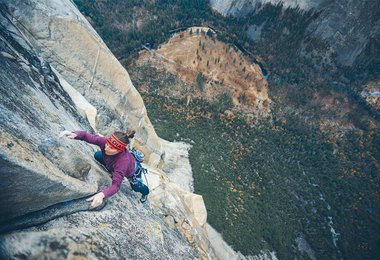 Babsi Zangerl in Freerider (7c+) am El Capitan; Foto: Miya Tsudome