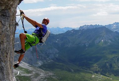 Am Klettersteig Null-Problemo:-)