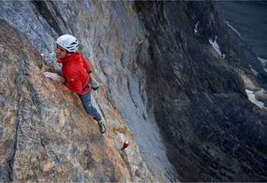 Odyssee (1400m/8a+) - 1. Wiederholung durch Barbara Zangerl und Jacopo Larcher (c) Paolo Sartori