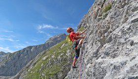 Am Beginn der 2ten Seillänge.