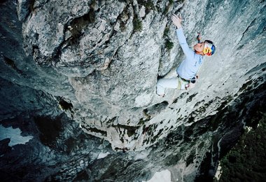 Lara Neumeier of Germany climbs the route Des Kaisers Neue Kleider on Fleischbank at Wilder Kaiser in Austria on June 4, 2026. (c) Ray Demski / Red Bull Content Pool