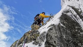 Die 3. Seillänge von Fear of the dark an der Zwölferkogel Nordwand